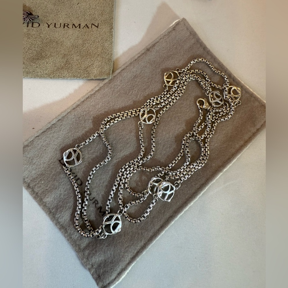 David Yurman Sterling Silver Necklace 46” - Picture 7 of 7